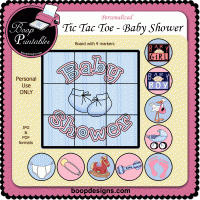 Tic Tac Toe – Baby Shower by Boop Designs Tic Tac Toe – Baby Shower by Boop Designs