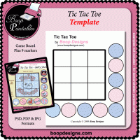 Tic Tac Toe TEMPLATE by Boop Designs Tic Tac Toe TEMPLATE by Boop Designs